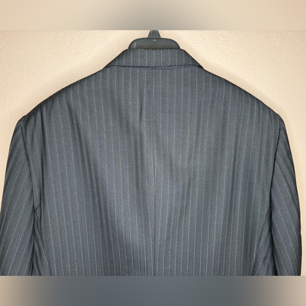 Versace Classic V2 Men's Vintage Pinstripe Wool-blend Blazer Suit Coat Size 58R - Picture 9 of 15